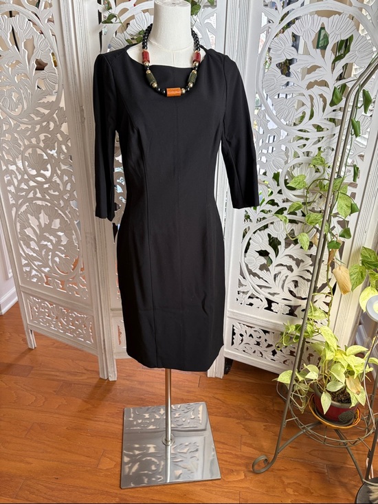 White House Black Market Dresses & Skirts - White House Black Market Black Boatneck Sheath Dress